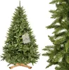 A full shot of an artificial Christmas tree with a tag attached. Voir les images du produit