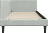 vidaXL Eckbettgestell mit Kopfteil Hellgrau 100 cm x 200 cm Produktbild-Vorschau 6