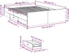 vidaXL Bettgestell mit Schubladen Sonoma-Eiche 140x190cm Produktbild-Vorschau 7