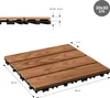 ECD Germany Piastrelle per decking in WPC 30x30 cm Set Anteprima dell’immagine prodotto 7
