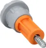 A close-up studio shot of a washing machine transport lock. Produktbild-Vorschau