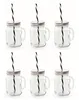 Trinkglas mit Deckel und Trinkhalm silber schwarz Produktbild-Vorschau 2
