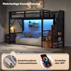 okwish Vysoká postel 90x200 Postel pro mládež s LED Náhled obrázku produktu 4
