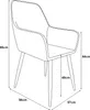 A line drawing of a chair with dimensions indicated by lines and text. Voir les images du produit