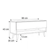 A line drawing of a TV stand with dimensions indicated. Produktbild-Vorschau