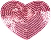 1 Pailletten Aufbügler, Aufnäher Herz 55x60mm, rosa Produktbild-Vorschau