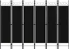 6-tlg. Raumteiler Schwarz 240 x 180 cm Produktbild-Vorschau 1