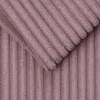 A close-up view of a folded piece of dark pink corduroy fabric. Voir les images du produit