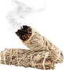 Two bundles of white sage are shown, with one bundle smoldering and emitting smoke. Produktbild-Vorschau