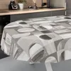 Tischdecke Vintage Holz Patchwork Grau Oval 180x140cm Produktbild-Vorschau 2