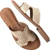 Lazamani Flor Damen Leder-Pantoletten Gold Größe 39 Produktbild-Vorschau 16