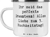 Mr. & Mrs. Panda Emaille Tasse Spruch 3. Hochzeitstag Produktbild-Vorschau 1