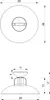 Technical drawings of a product with dimensions. Produktbild-Vorschau