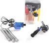 A collection of aquarium cleaning equipment, including a pump, tubes, and a box, laid out on a white background. Náhled obrázku produktu