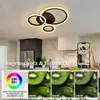 Plafonnier Led Noir Moderne Lampe de Couloir Dimmable Voir les images du produit 7