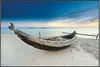 Wallario Wandbild Fischerboot am Strand mit Produktbild-Vorschau 1