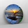 Wanduhr - Rund - Glasuhr - Landschaft Meer Sommer Sonne - Produktbild-Vorschau 4