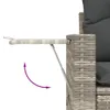 10-tlg. Garten-Sofagarnitur mit Kissen Hellgrau Poly Rattan Produktbild-Vorschau 4