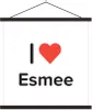 MuchoWow® Textilposter Ich liebe - Esmee - Mädchen 60x60 cm Produktbild-Vorschau 1