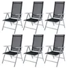 CASARIA® 6x Chaises de jardin pliantes aluminium 120kg Voir les images du produit 1