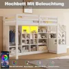 Merax Etagenbett Hochbett 90x200cm mit Stauraumschränken, Produktbild-Vorschau 10