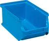 A blue plastic storage bin is shown against a white background. Náhled obrázku produktu