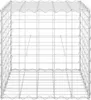 A white wire cube-shaped gabion basket. Náhled obrázku produktu
