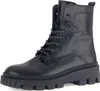 A black leather lace-up boot with a thick sole, shown against a white background. Náhled obrázku produktu