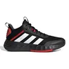 A studio shot of a black Adidas sneaker with white and red accents. Podgląd zdjęcia produktu