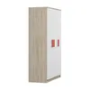 Kinder-Kleiderschrank 120 cm – Sonoma/Weiß mit rote Griffe, Produktbild-Vorschau 9