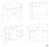 Make-up tafel met spiegel MARINA 4P + bureau 2S KASHMIR Productafbeelding-voorbeeld 6