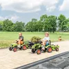 FALK Traktor Claas Grün auf Pedalen mit Anhänger + Horn für Produktbild-Vorschau 6