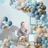 Set di ghirlande di palloncini blu e oro per compleanni e Anteprima dell’immagine prodotto 4