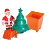 A collection of Christmas-themed toys, including a Santa Claus figure, a Christmas tree, a gift box, a teddy bear, and a planter. Produktbild-Vorschau