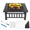 FCH Feuerstelle 82 x 82 x 52CM  mit Grillrost & Grillzange Produktbild-Vorschau 2
