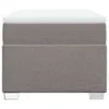 vidaXL Boxspringbett mit Matratze Taupe 100x200 cm Stoff Produktbild-Vorschau 4