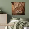 MuchoWow® Wandteppich Wandbehang Schottisches Hochlandrind Produktbild-Vorschau 4