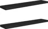 vidaXL Schweberegale 2 Stk. Schwarz 120x23,5x3,8 cm MDF Produktbild-Vorschau 9