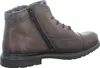 A side view of a single brown boot on a white background. Produktbild-Vorschau