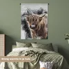 MuchoWow® Wandteppich Wandbehang Scottish Hochlandrind - Produktbild-Vorschau 4