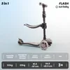 Dětská tříkolová balanční koloběžka 3v1 LED Flash šedá Sun Náhled obrázku produktu 10