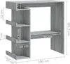 vidaXL Barový stůl s policí Grey Sonoma 100x50x101,5 cm Náhled obrázku produktu 7