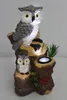 Solar Gartenfigur Eulen Solarleuchte Tierfigur Produktbild-Vorschau 1
