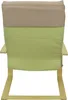 The back of a chair with a two-toned cushion cover. Produktbild-Vorschau