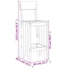 Cloris Designermöbel 7-tlg. Gartenbar-Set Weiß Massivholz Produktbild-Vorschau 10