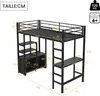 MODFU Lit Mezzanine 90x200 cm - Lit Mezzanine Ado avec Voir les images du produit 4