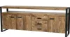 Sideboard Nairobi 45 x 80 x 211 cm Mangoholz Stahl Schwarz Produktbild-Vorschau 1