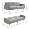 2 in 1 Schlafsofa 205 x 88 cm Sofa mit Bettfunktion, Couch Produktbild-Vorschau 5
