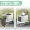 SUGIFT Obeneinstieg, Katzenklo mit Deckel, ausziehbare Produktbild-Vorschau 8