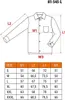 A diagram of a shirt with measurement labels and a table of sizes and measurements. Podgląd zdjęcia produktu